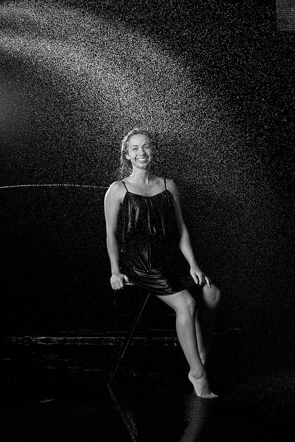 Mandy modeling water splash photos #1 Photograph by Dan Friend