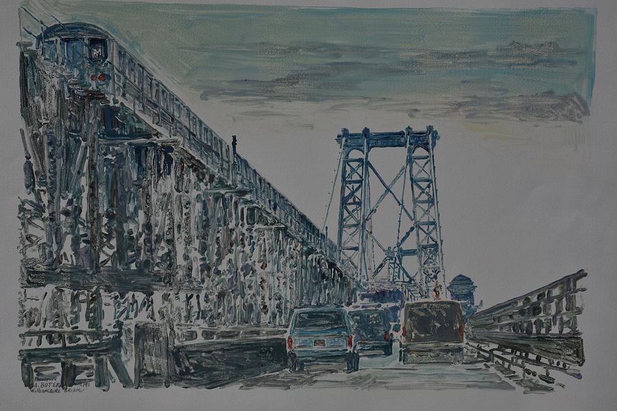 Bridge Painting - Manhattan Bridge #1 by Anthony Butera