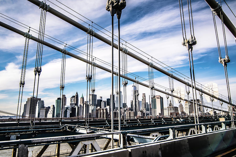 Manhattan bridge, New York City. USA #1 Photograph by Alex Grichenko