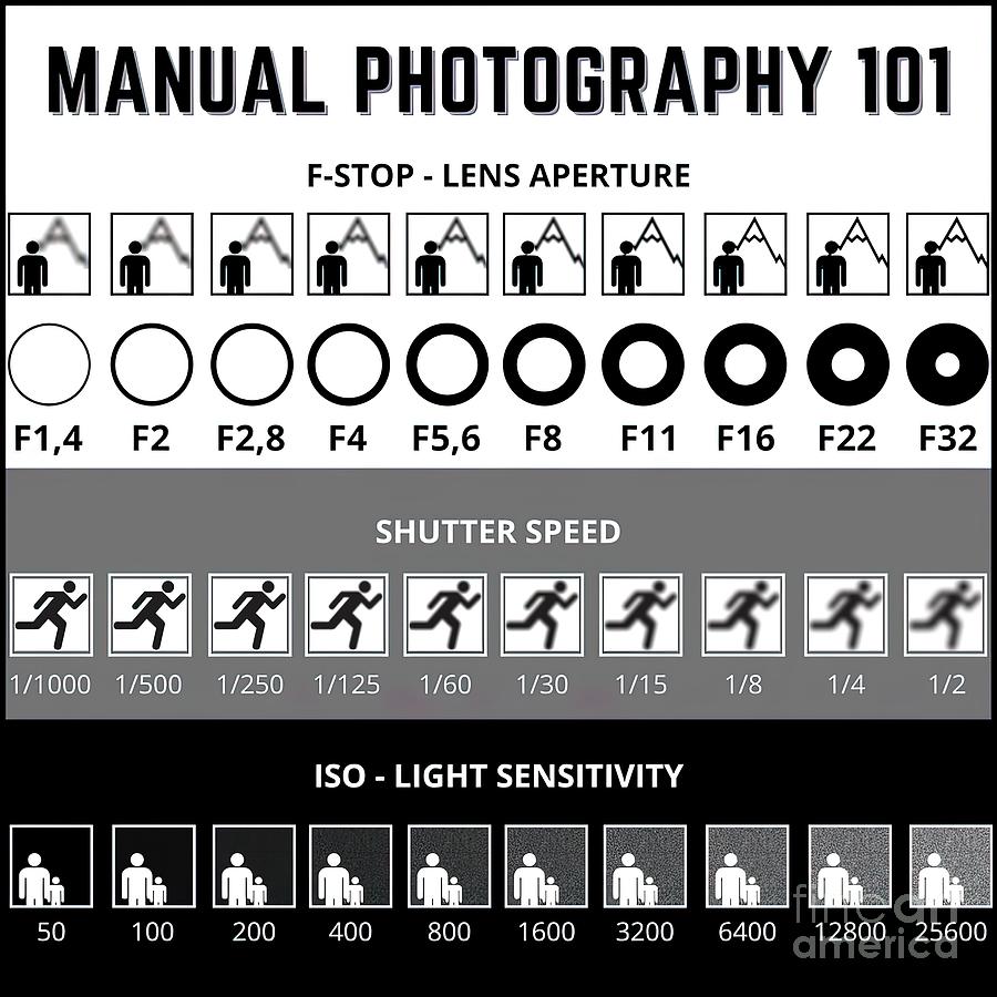 Manual Photography Cheat Sheet Painting by Ross Wood | Pixels