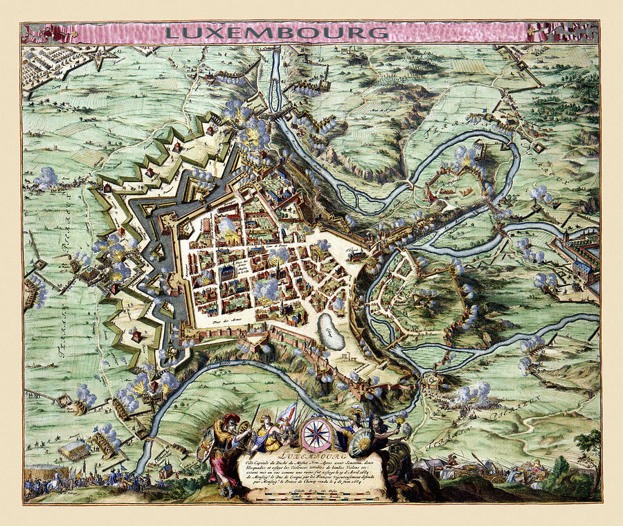 Map Of Luxembourg 1684 Photograph