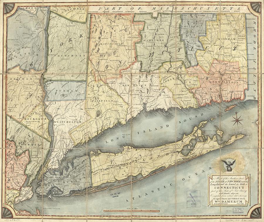 Map Of The Southern Part Of The State Of New York Including Long Island   1 Map Of The Southern Part Of The State Of New York Including Long Island The Sound The State Of Con Motionage Designs 