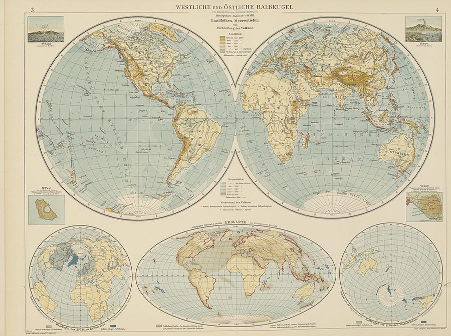 Map of world Painting by Richard Andree - Fine Art America