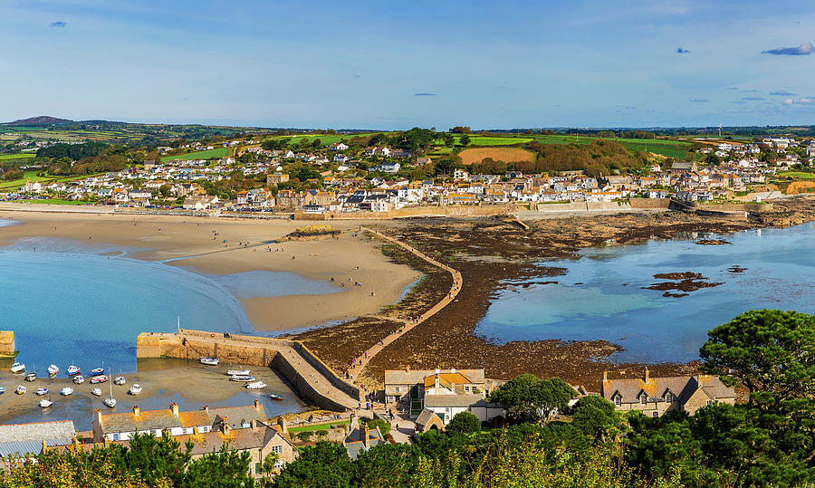 Marazion from Saint Michaels Mount, Cornwall. #2 Photograph by Maggie Mccall