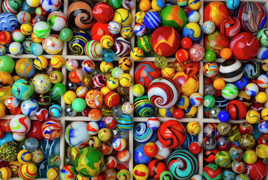 Colorful glass marbles Photograph by Garry Gay - Fine Art America