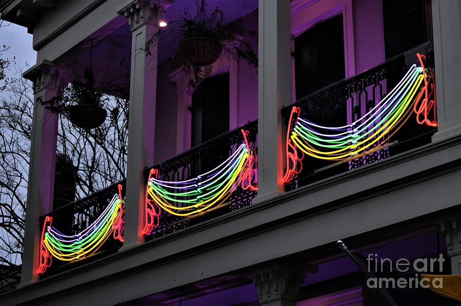 Mardi Gras 2021 House Float Neon In New Orleans #1 Photograph by Michael Hoard