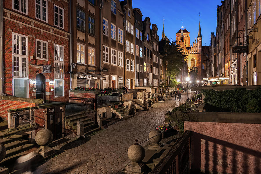 Mariacka Street By Night In Gdansk Photograph By Artur Bogacki Pixels