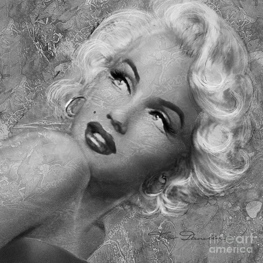 Marilyn Danella Ice Q  BW Painting by Theo Danella