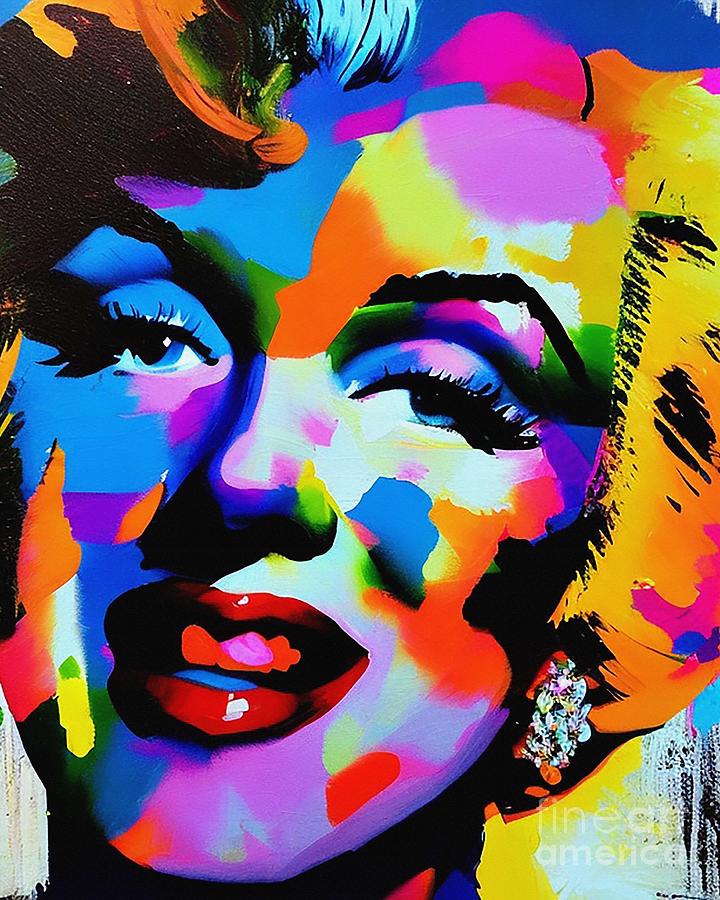 Marilyn Monroe Abstract Art Mixed Media by Lisa Von - Fine Art America