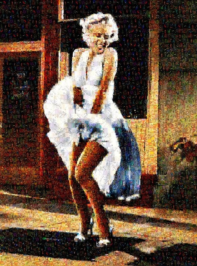 Marilyn Monroe Photo Mosaic Digital Art by Bob Smerecki - Fine Art America