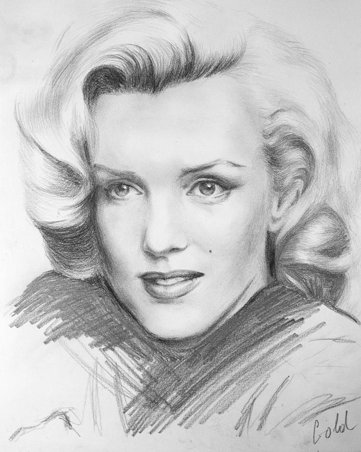 Marilyn Monroe Drawing by Tanya Goldstein | Fine Art America