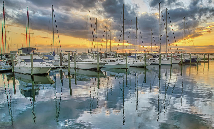 Marina Sunset #1 Photograph by Jerry Gammon
