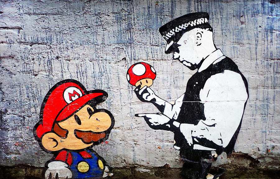 Mario Mushroom Toad Police #1 Photograph by My Banksy