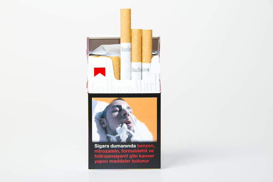 Marlboro Cigarette Pack isolated on white #1 Photograph by 1001Love