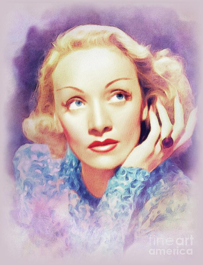 Marlene Dietrich, Movie Legend Painting