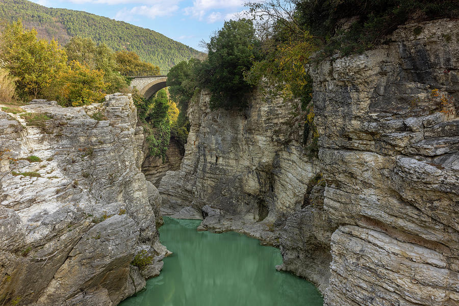 Waterfall Photograph - Marmitte dei Giganti - Marche, Italy #1 by Joana Kruse