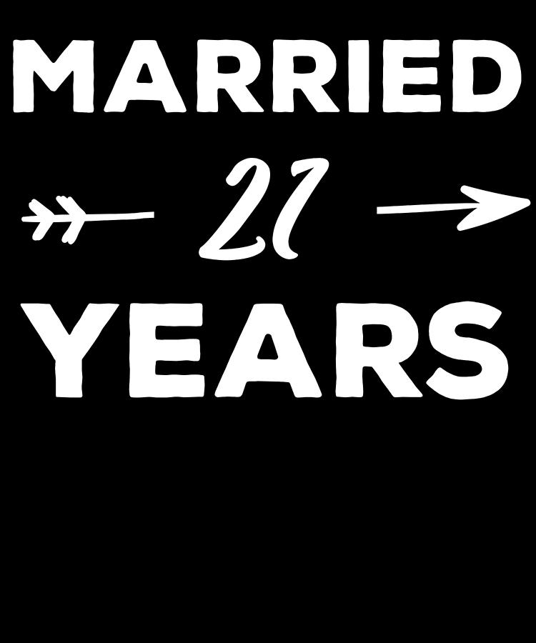 Married 21 Years Wedding Anniversary Digital Art by Jane Keeper - Fine ...