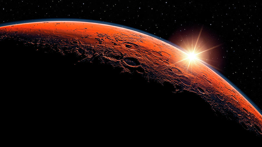 Fantasy Digital Art - Mars Planet #2 by Mango Art
