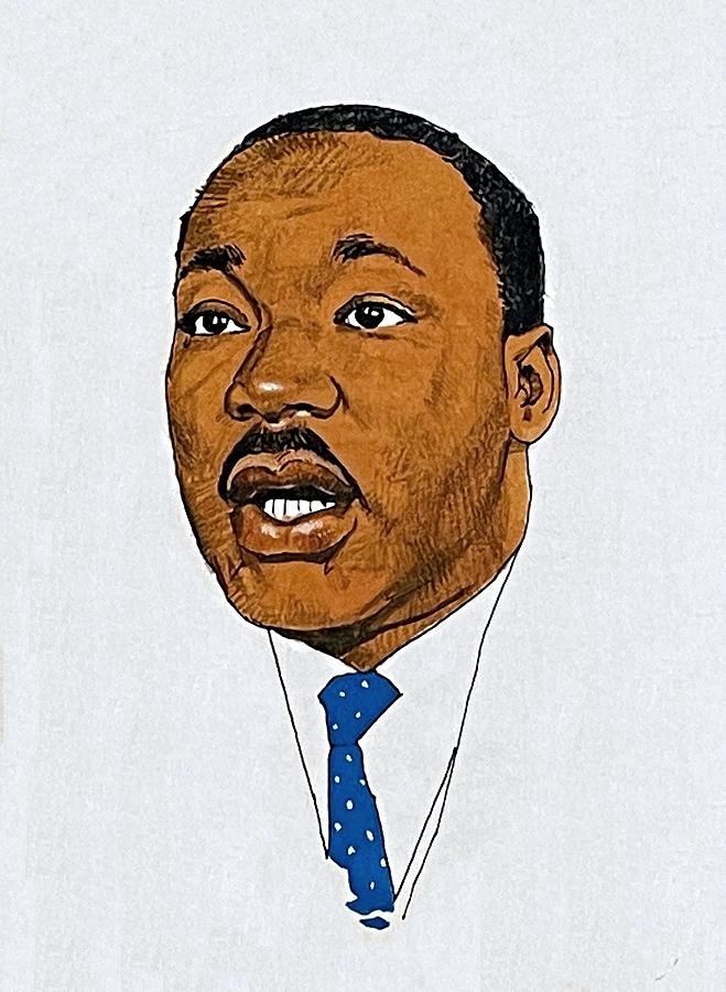 Martin Luther King Drawing by Allan Phillips Fine Art America