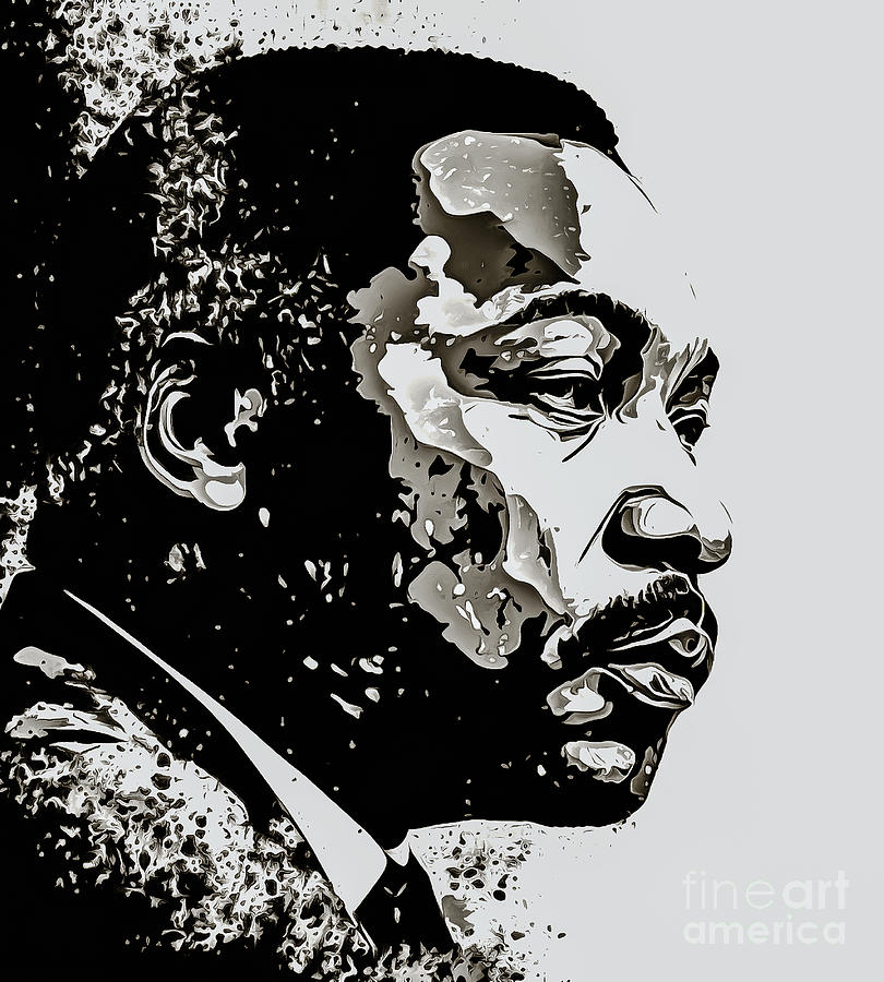 Martin Luther King Portrait Painting By Odon Czintos Fine Art America