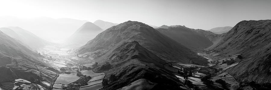 Martindale Black and White Lake District Photograph by Sonny Ryse