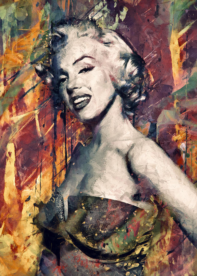 Vintage Mixed Media - Marylin Monroe  #1 by SampadArt Gallery