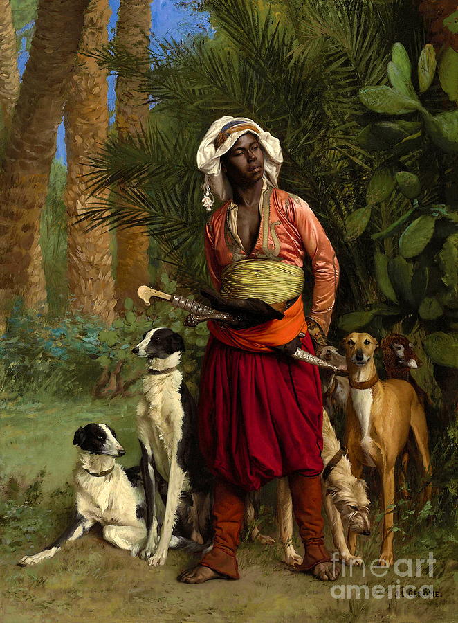 Master of the hounds #1 Painting by Jean-Leon Gerome