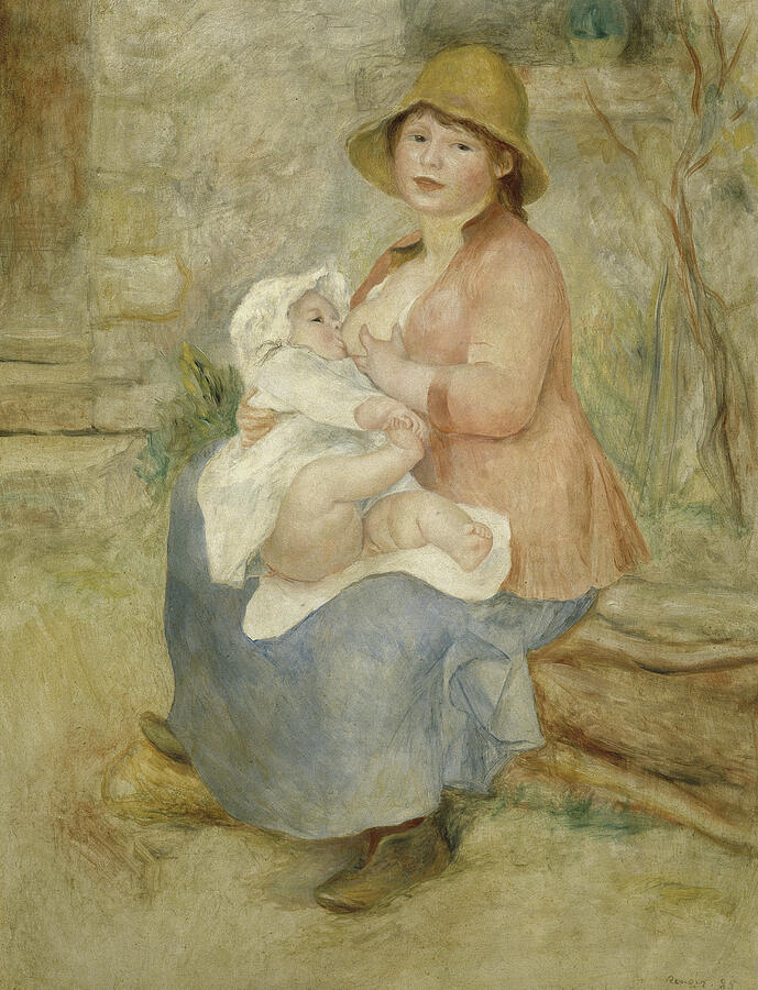 Maternity, from 1885 Painting by Auguste Renoir