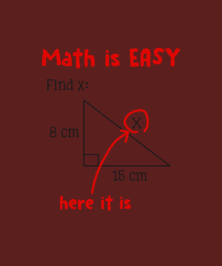 Math Is Easy Here It Is Funny Math Teacher Student Gift Digital Art by  Felix - Fine Art America