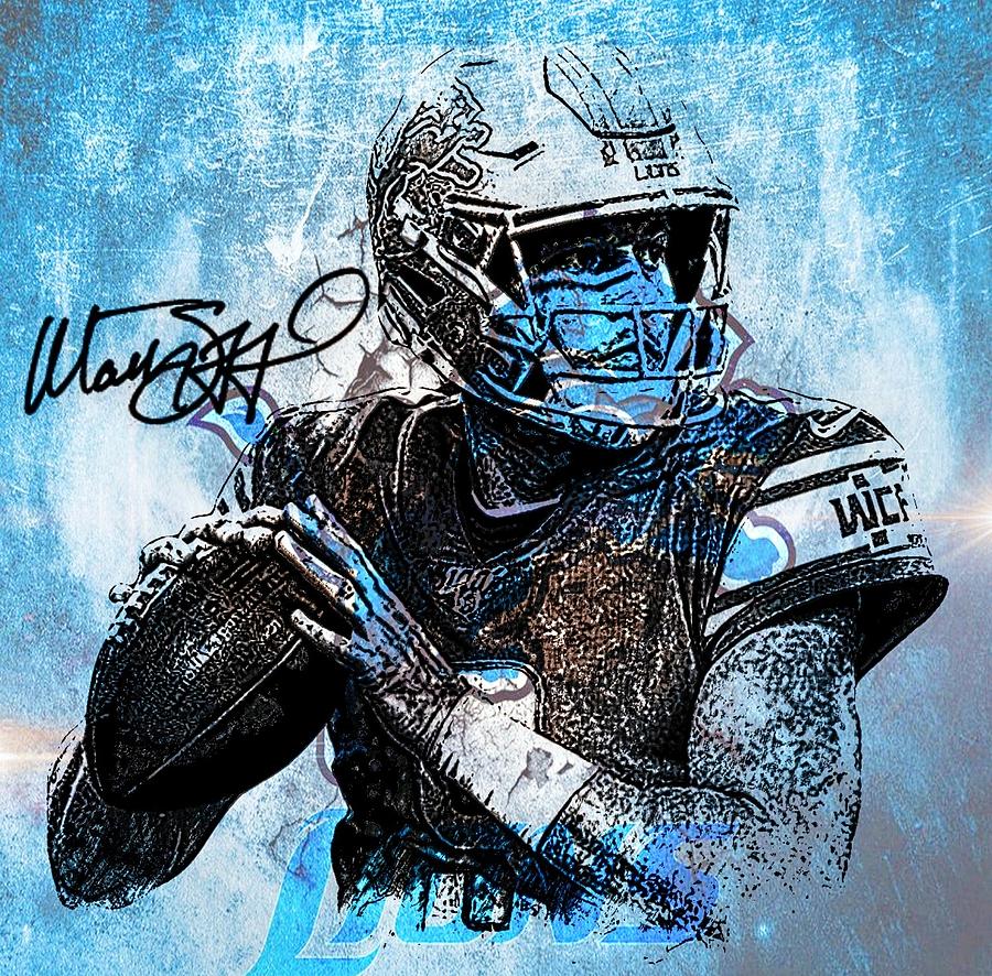 Matthew Stafford Lions QB. Digital Art by Bob Smerecki - Pixels