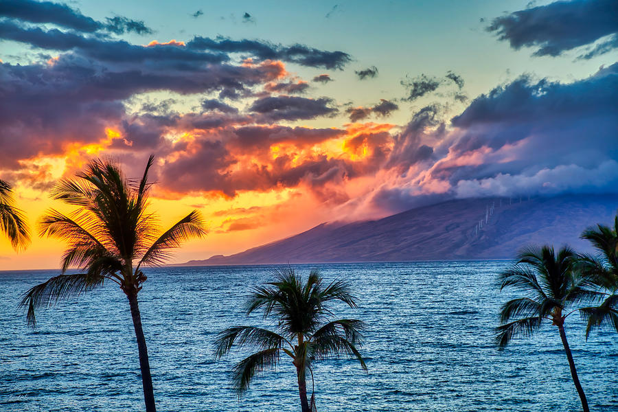 Maui Sunset #1 Photograph by Bruce Block