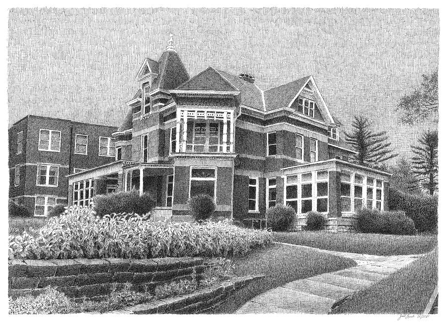 Max Petersen House Drawing by Joel Lueck