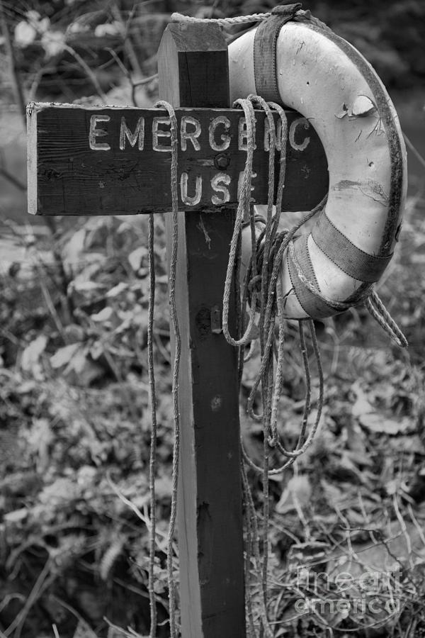Device Photograph - McConnells Mill Life Saver Black And White by Adam Jewell