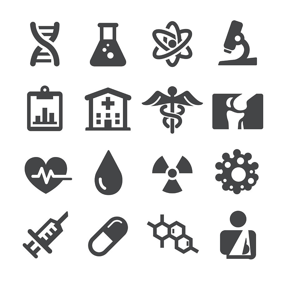 Medical Icons Set - Acme Series #1 Drawing by -victor-