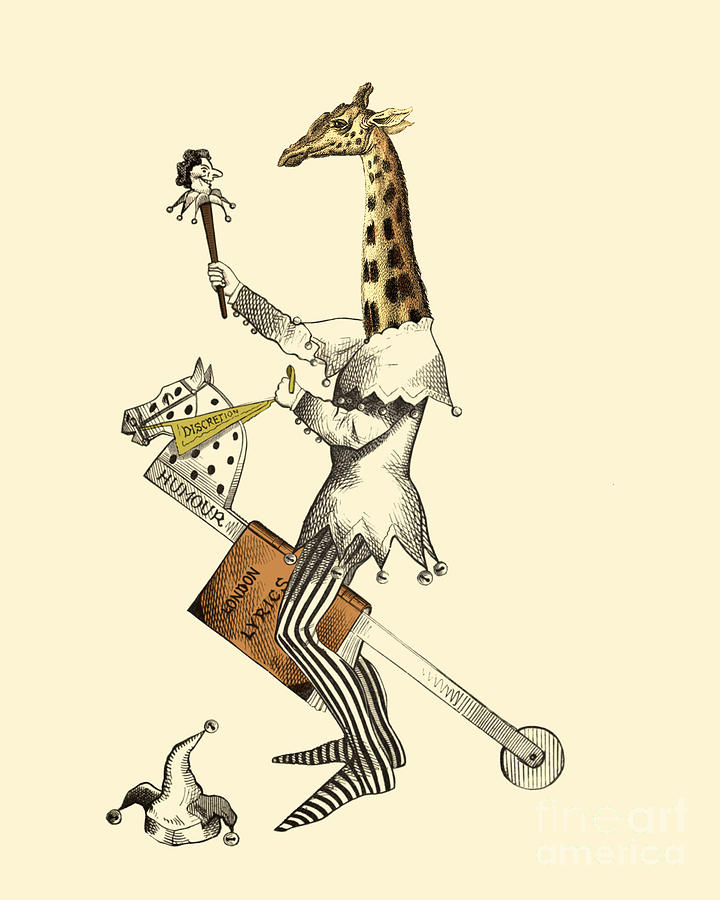 Animal Digital Art - Medieval Giraffe #1 by Madame Memento