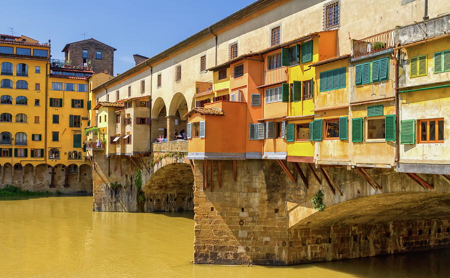 Medieval stone bridge Ponte Vecchio over Arno river in Florence, #1 Photograph by Elenarts - Elena Duvernay photo