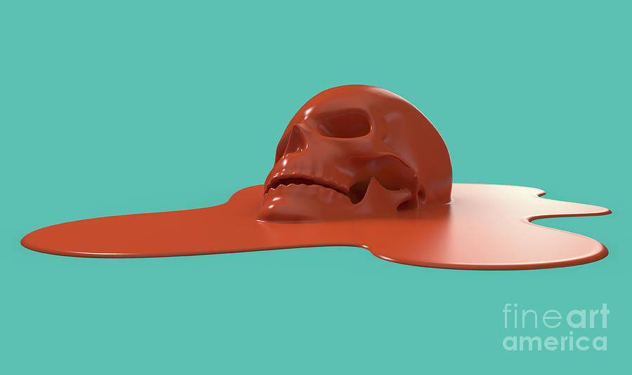 Melting Skull Concept Digital Art