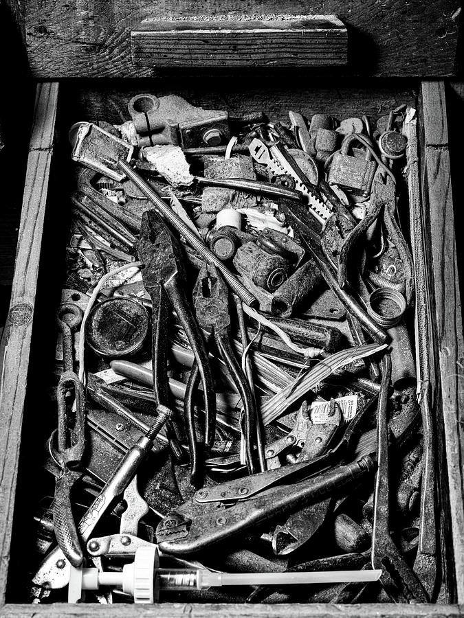 Memorable Junk Drawer #1 Photograph by Dennis Dame