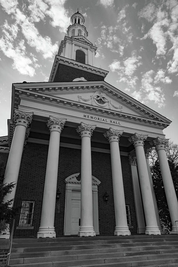 Memorial Hall at the University of Kentucky in black and white #1 Photograph by Eldon McGraw