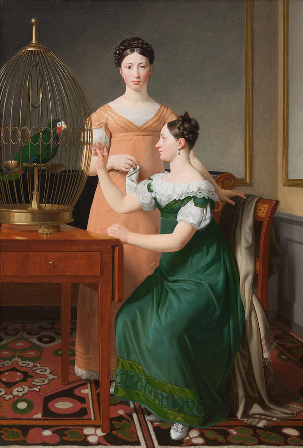 Wilhelm Painting - Mendel Levin Nathanson s Elder Daughters  Bella and Hanna  #1 by Christoffer Wilhelm Eckersberg