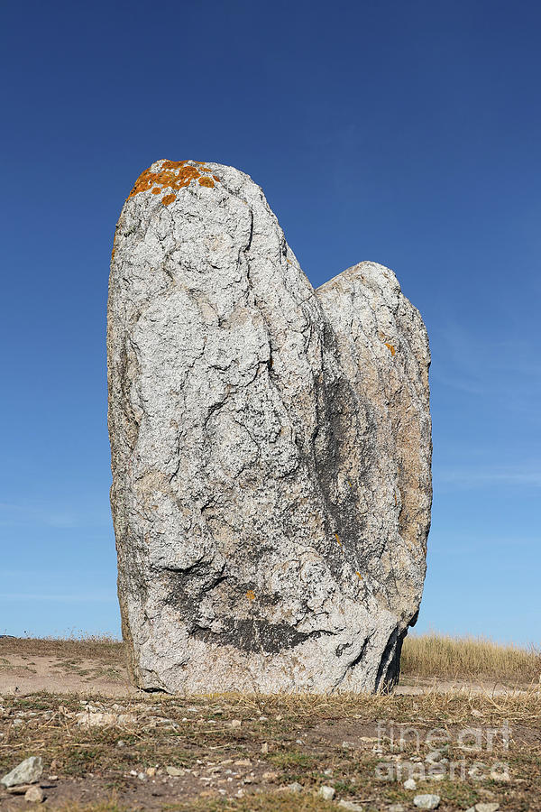 Menhir Beg Er Goalennec On Peninsula Quiberon In Brittany Photograph