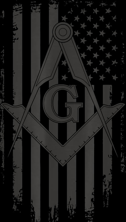 Mens Masonic American Flag Square And Compass Freemason Digital Art By Van Art 