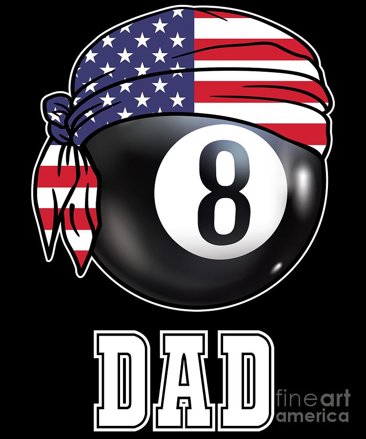 Mens Pool Dad Jersey Gift for Billiards Player Teams Digital Art by ...