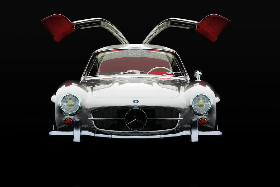 Mercedes 300 SL Gullwings Lateral View #1 Photograph by Jan Keteleer