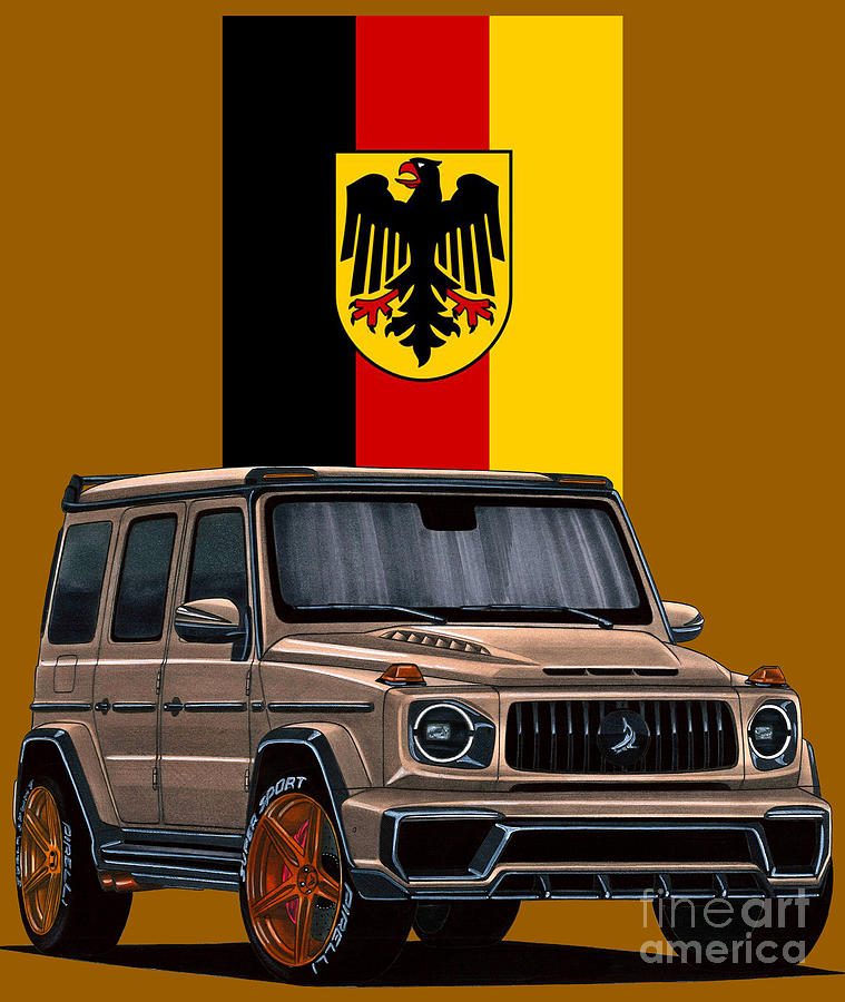 Mercedes-Benz Gelandewagen W463 Drawing by Vladyslav Shapovalenko ...