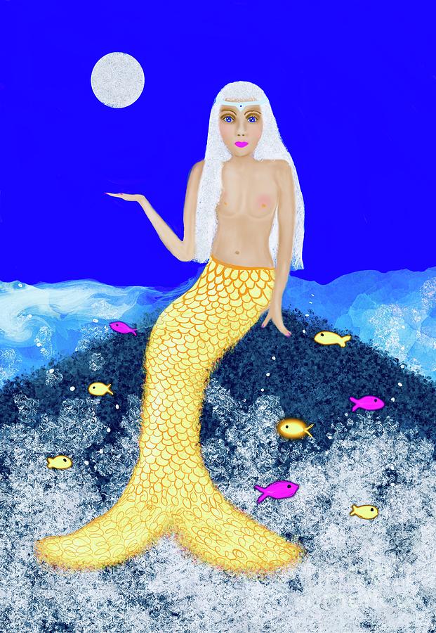 Mermaid fantasy  #1 Digital Art by Elaine Hayward