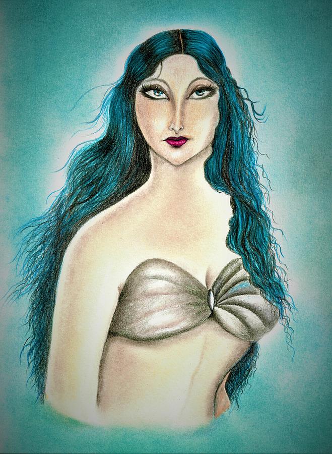 Mermaid #1 Drawing by Tara Krishna