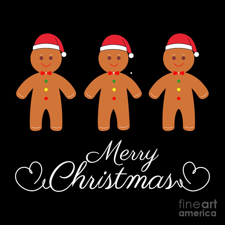 Merry Christmas Gingerbread Men 1 Digital Art By Bigalbaloo Stock Fine Art America