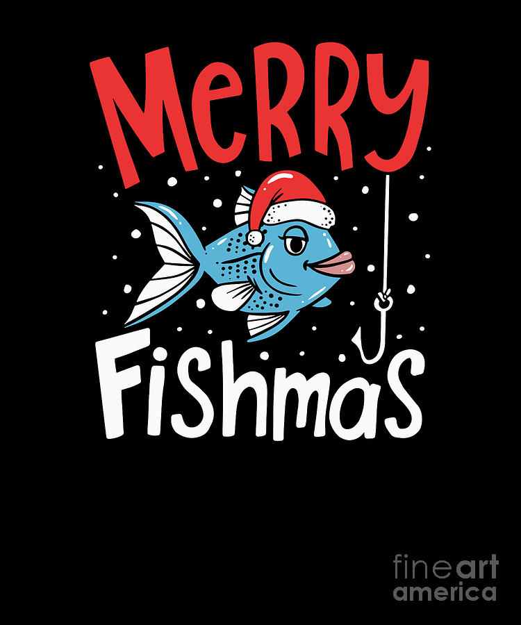 Merry Fishmas Fishing Christmas Fisherman Xmas Gift #1 Photograph