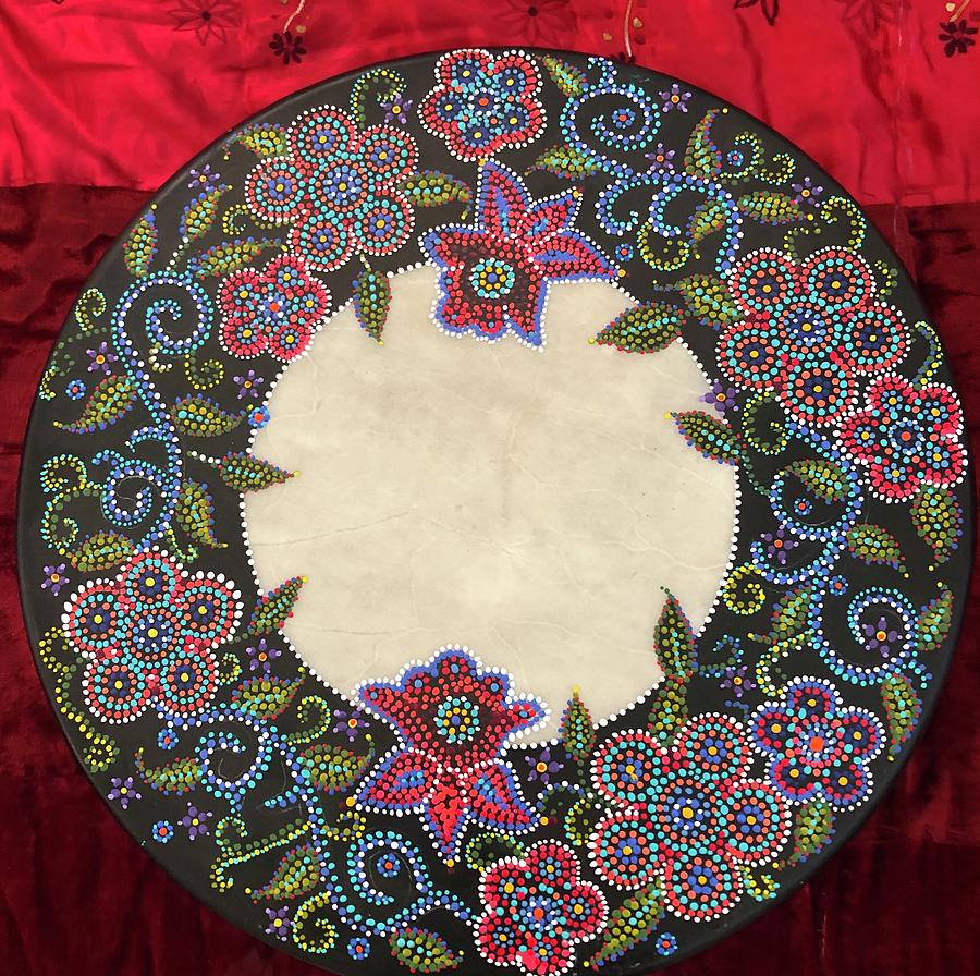 Metis Healing Drum #2 Painting by Sherry Leigh Williams